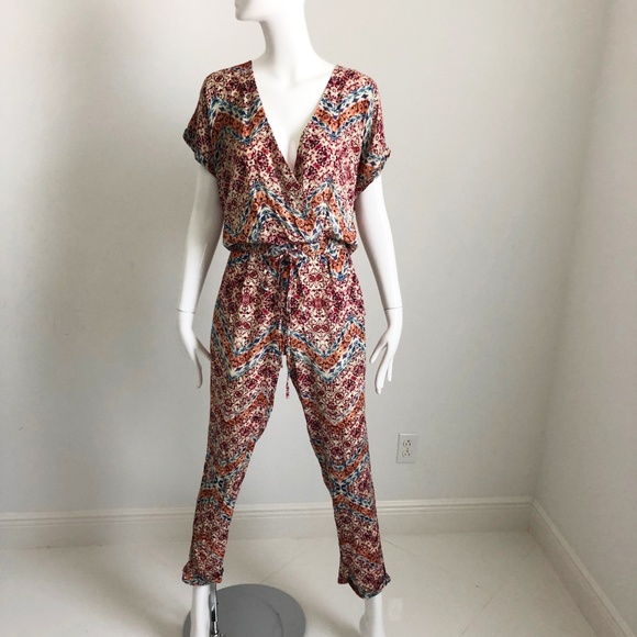 Jumpsuit Pants Raga Dancing in the Desert Crossover Drawstring Waist NWT Sz XS - Picture 4 of 7